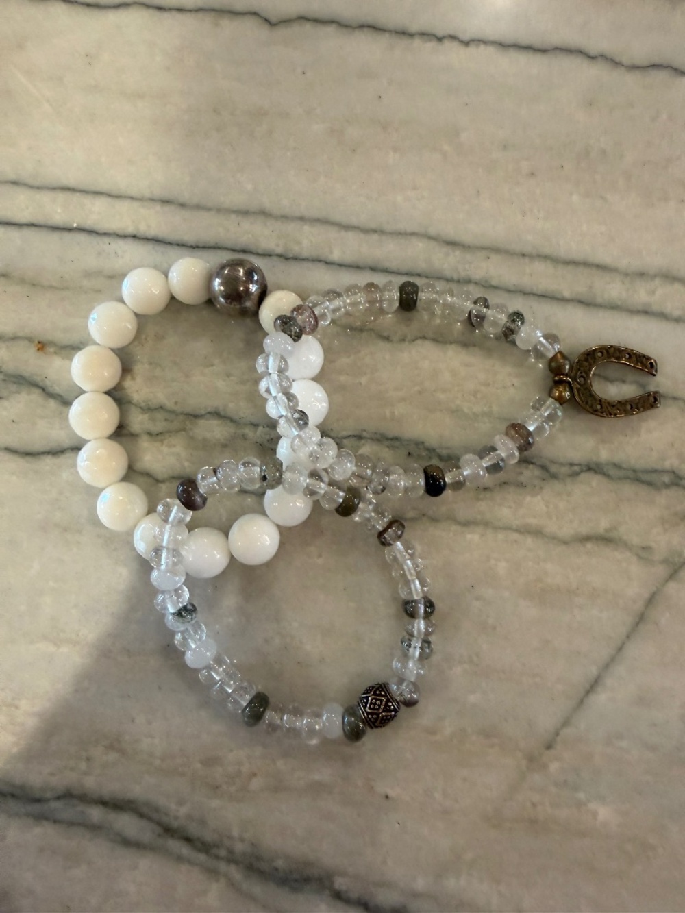 Stretchable, white clear, earth tone